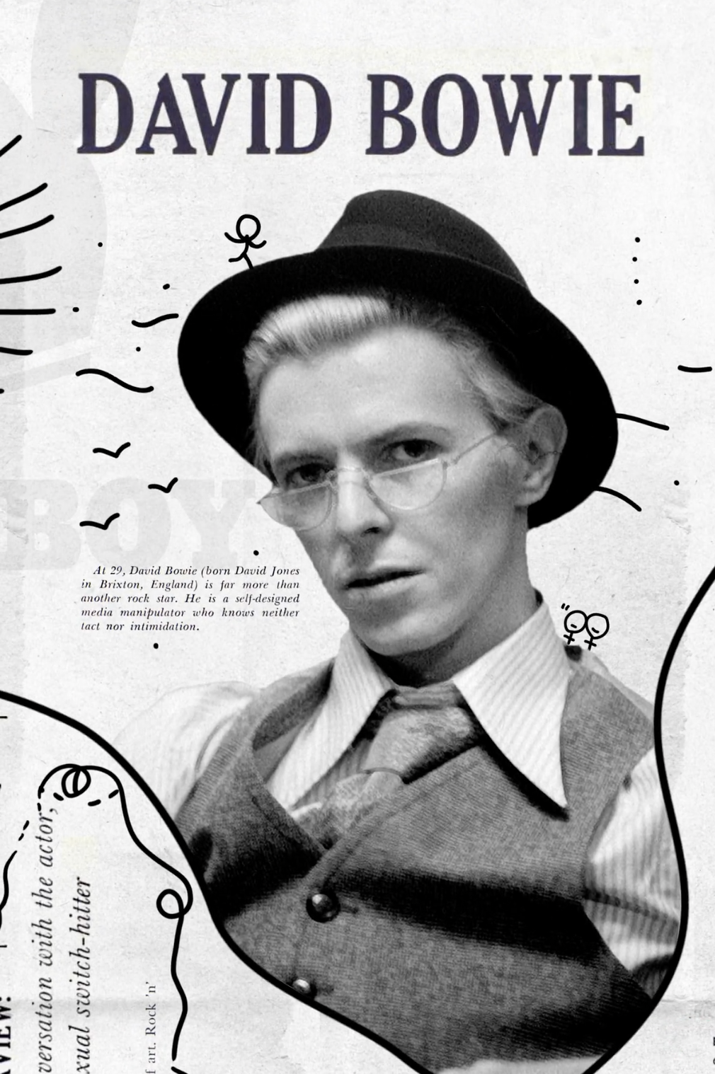 Bowie 1976 by Shantell Martin